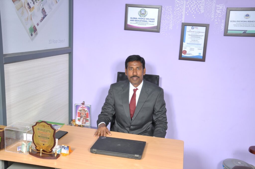 Chairman at desk