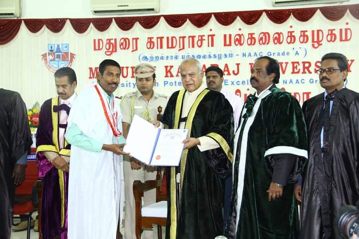 Chairman receiving award